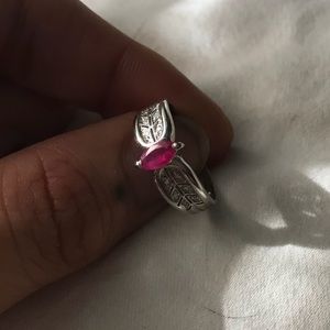 10k white gold ruby ring